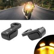 YaSaLy LED Turn Signal Indicators Lights Motorcycle 12V LED Mini Turn Signal Indicator Running Light W/ E Mark For Harley A